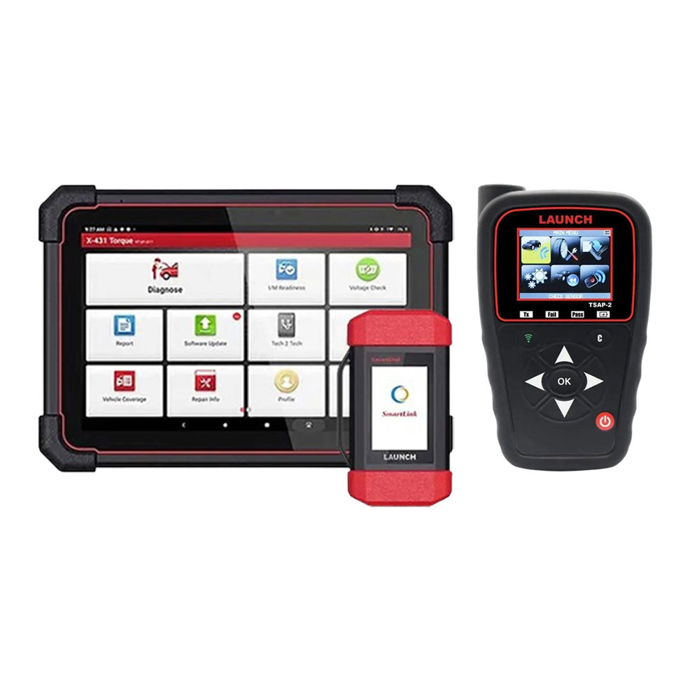 Launch - X-431 Torque Link Diagnostic Device with Free TSAP-2 TPMS Tool and 10 LTR TPMS Sensors