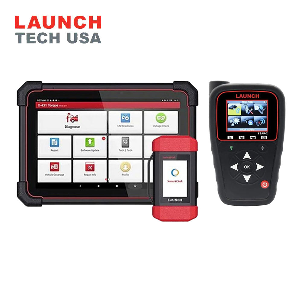 Launch - X-431 Torque Link Diagnostic Device with Free TSAP-2 TPMS Tool and 10 LTR TPMS Sensors