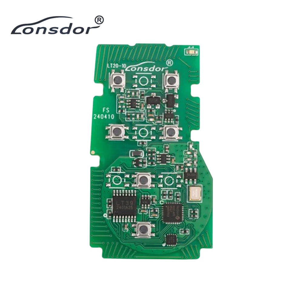 Lonsdor LT20-10 6-Button Universal Smart Key Remote Board - K518 / KH100+ Switchable Frequency - 8A+BA Chip for Toyota