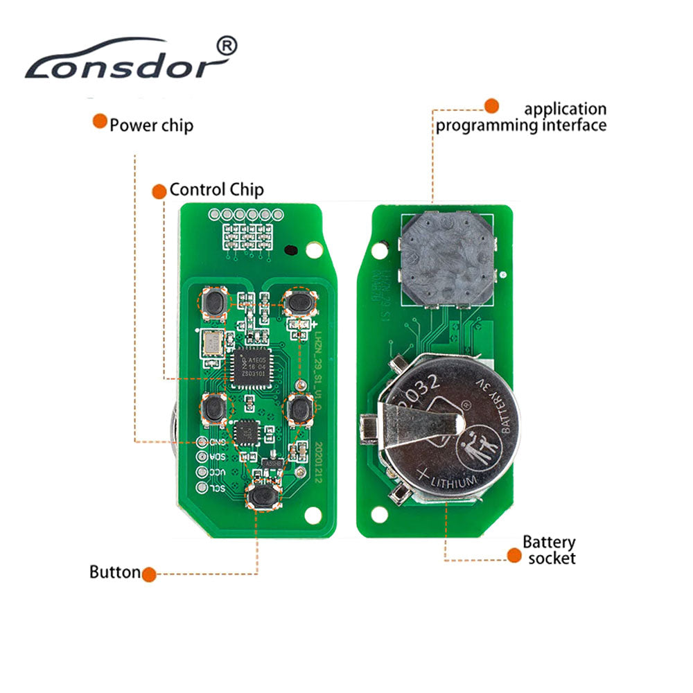Lonsdor Smart Key for Jaguar Land Rover 2015 2016 2017 2018 5B 315 - OBD Key for Lonsdor K518USA
