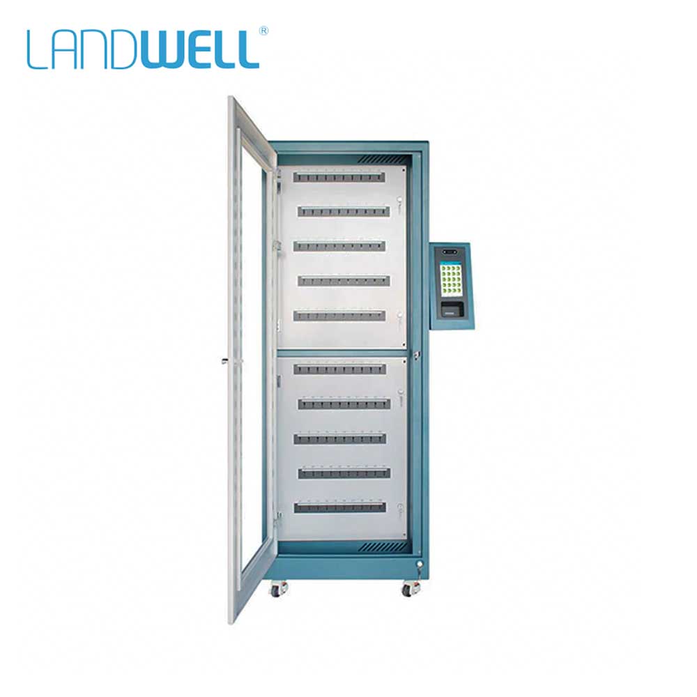 Landwell - I-Keybox - RFID 1st Gen Floor Standing Smart Key Management Cabinet with Hanging Control Terminal - Android OS