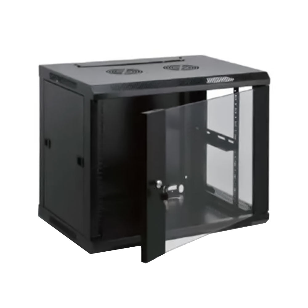 Cabinet Rack Rize 15u MDY - 300741 - 15U - Wall Mount Rack Cabinet with Fan and Tempered Gla ...