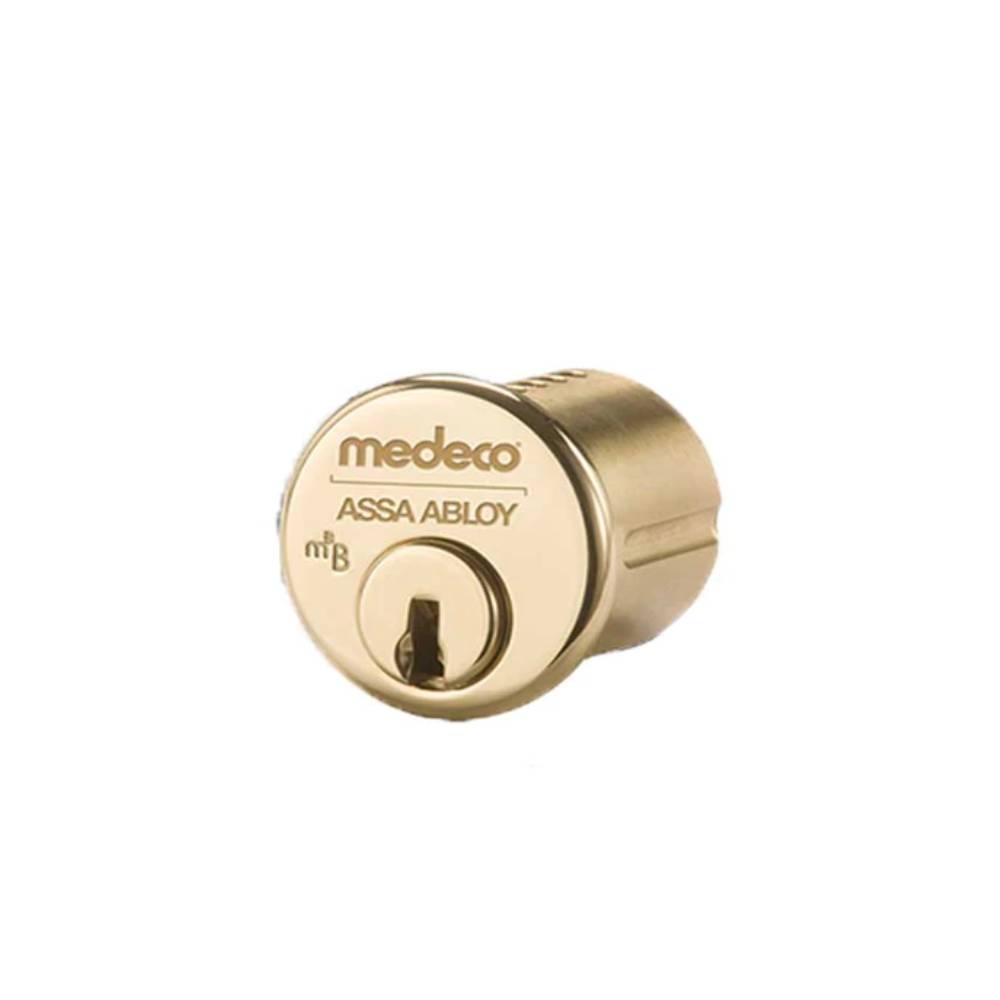 Medeco - 100200J-05-DLT-Z01 - Mortise Cylinder M3 Bi-Level with 6-Pin DL Keyway and 1-1/8 - CT-Z01 Standard Yale Cam - 05 (Bright Brass)