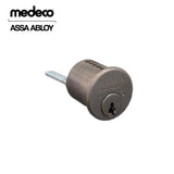 Medeco - 100400H - Rim Cylinder with Horizontal Tailpiece - M4 Technology - 1-1/8" - 44 Keyway - CT-Z05 Schlage Cam