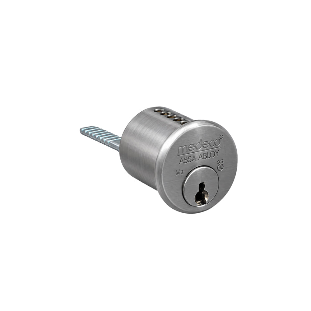 Medeco - 100400H - Rim Cylinder with Horizontal Tailpiece - M4 Technology - 1-1/8" - 44 Keyway - CT-Z05 Schlage Cam