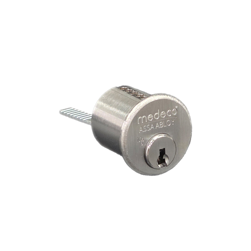 Medeco - 100400H - Rim Cylinder with Horizontal Tailpiece - M4 BiLevel Technology - 1-1/8" - 44 Keyway