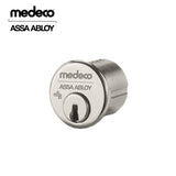 Medeco - 105200J-26-DLT-Z01 - Mortise Cylinder M3 Bi-Level with 6-Pin DL Keyway and 1-1/2 - CT-Z01 Standard Yale Cam - 26 (Satin Chrome)