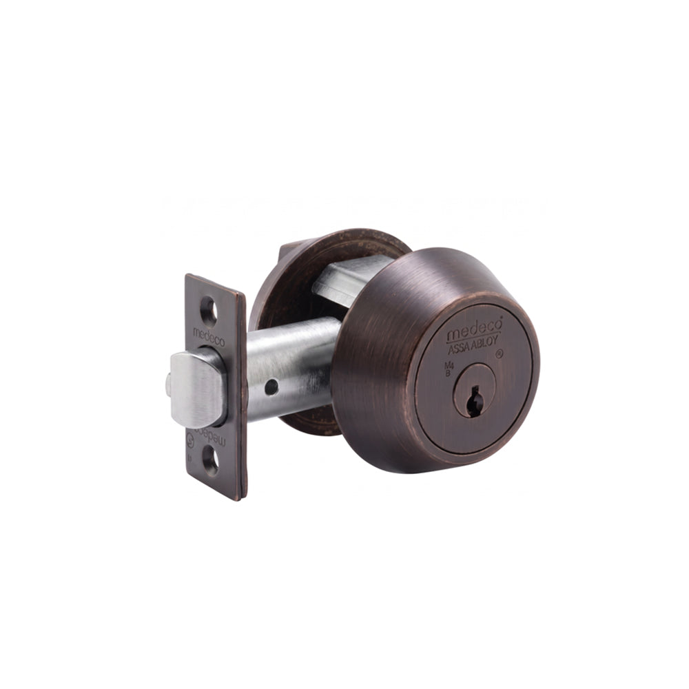 Medeco - 11C601 - Maxum Commercial Deadbolt Lock - SFIC Single Cylinder with Bolt - 6 Pin - M4 BiLevel Technology - 44 Keyway - CT-Z05 Schlage Cam