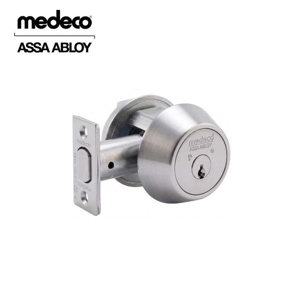 Medeco - 11C601 - Maxum Commercial Deadbolt Lock - SFIC Single Cylinder with Bolt - 6 Pin - M4 BiLevel Technology - 44 Keyway - CT-Z05 Schlage Cam