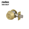 Medeco - 11C603J-05-DLT - Maxum Commercial Deadbolt with 6 Pin DL Keyway Single Cylinder and 2-3/8" Backset - Medeco³ BiLevel - 05 (Bright Brass)