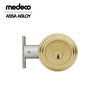 Medeco - 11C623J-05-DLT - Maxum Commercial Deadbolt with 6 Pin DL Keyway Double Cylinder and 2-3/8" Backset - Medeco³ BiLevel - 05 (Bright Brass)