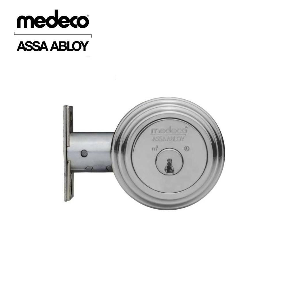 Medeco - 11C623J-26-DLT - Maxum Commercial Deadbolt with 6 Pin DL Keyway Double Cylinder and 2-3/8 Backset - M3 BiLevel - 26 (Satin Chrome)
