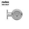 Medeco - 11R503J-19-DLT - Maxum Residential Deadbolt with 5 Pin DL Keyway Single Cylinder and 2 3/8" Backset - Medeco³ BiLevel - 19 (Satin Nickel)