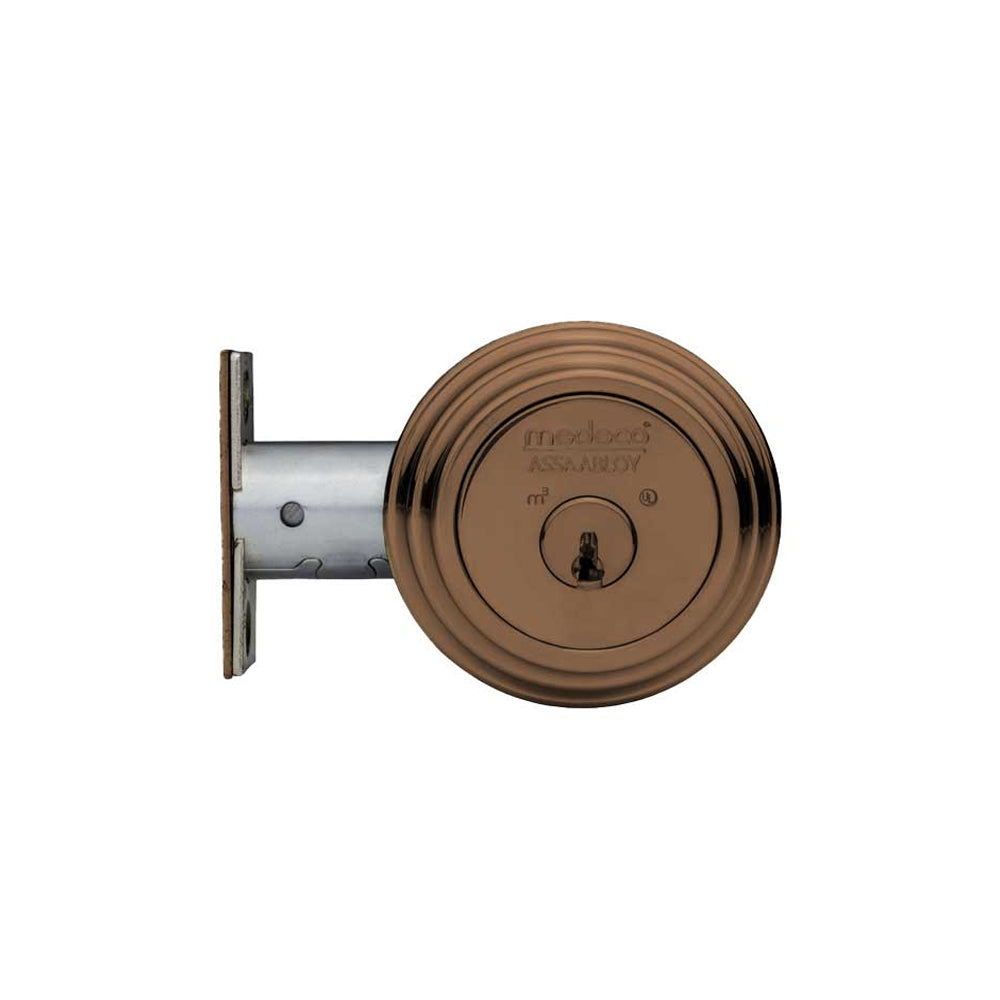 Medeco - 11R503T-24-DLT - Maxum Residential Deadbolt with 5 Pin DL Keyway Single Cylinder and 2 3/8 Backset - M3 - 24 (Dark Bronze)