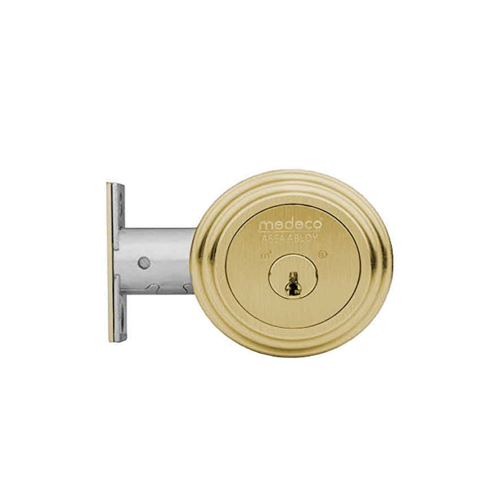 Medeco - 11R524T-05-DLT - Maxum Residential Deadbolt with 5 Pin DL Keyway Double Cylinder and 2-3/4 Backset - M3 - 05 (Bright Brass)