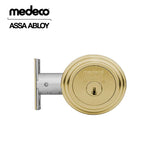 Medeco - 11R524T-05-DLT - Maxum Residential Deadbolt with 5 Pin DL Keyway Double Cylinder and 2-3/4 Backset - M3 - 05 (Bright Brass)