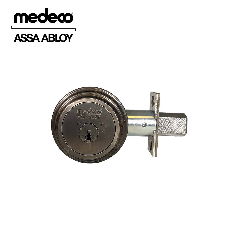 Medeco - 11R603T-13-DLT - Maxum Residential Deadbolt with 6 Pin DL Keyway Single Cylinder and 2-3/8 Backset - M3 - 13 (Dark Bronze/Oil Rubbed)