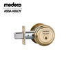 Medeco - 11R604T-05-DLT - Maxum Residential Deadbolt with 6 Pin DL Keyway Single Cylinder and 2-3/4" Backset - Medeco³ - 05 (Bright Brass)
