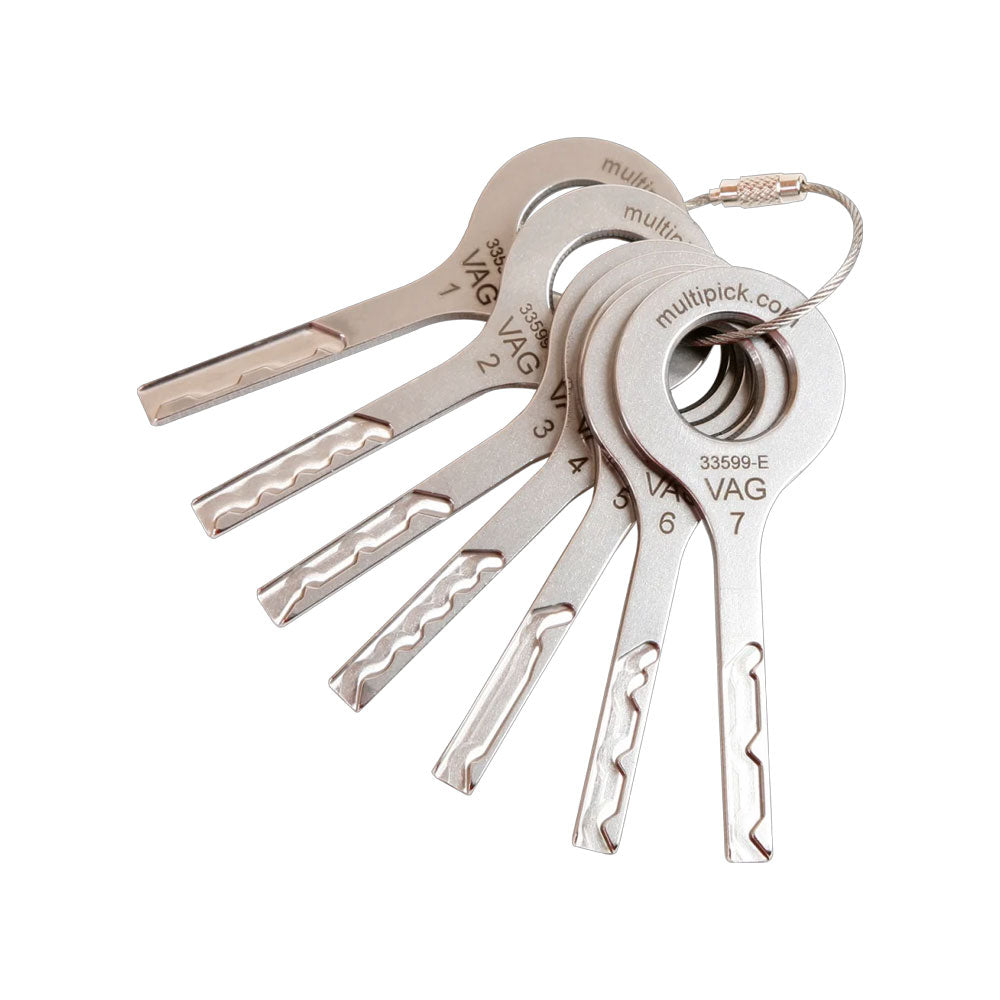 Multipick - 33599-E - VAG - Stainless Steel Laser Track Key Set (7 Pcs)