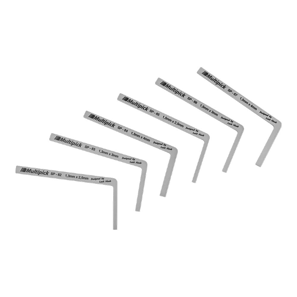 Multipick - MP3BMS-SET-2 - ELITE Lock Noob Dimple Lock Tensioner Set (6 Pcs)