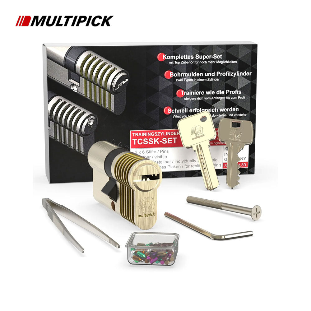 Multipick - TCSSK-SET - Dimple/Euro Profile Combi Training Lock Set - 6 Pin