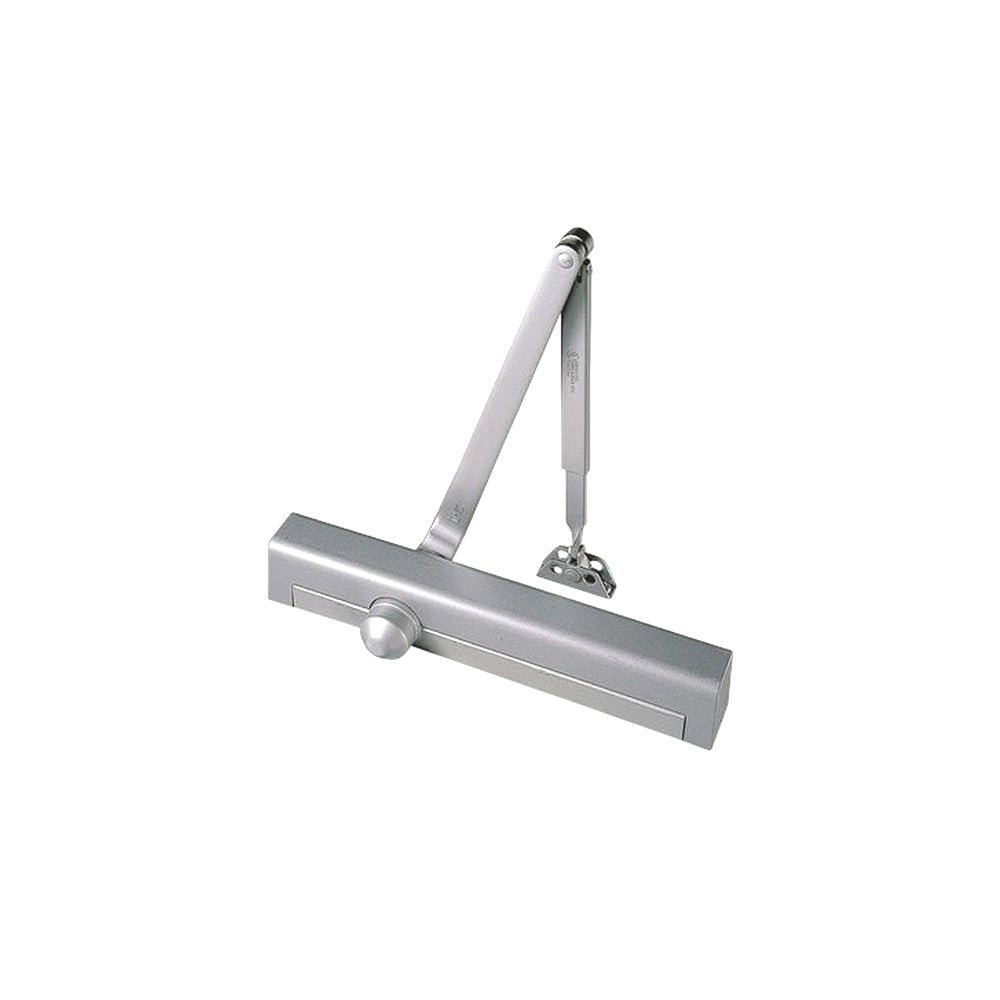 Norton - 8301 - Hydraulic Tri Mount Push or Pull Side Mounting Door Closer with Regular Arm Size 1 to 6 and Adjustable Backcheck - Grade 1 - 689 (Aluminum Painted)