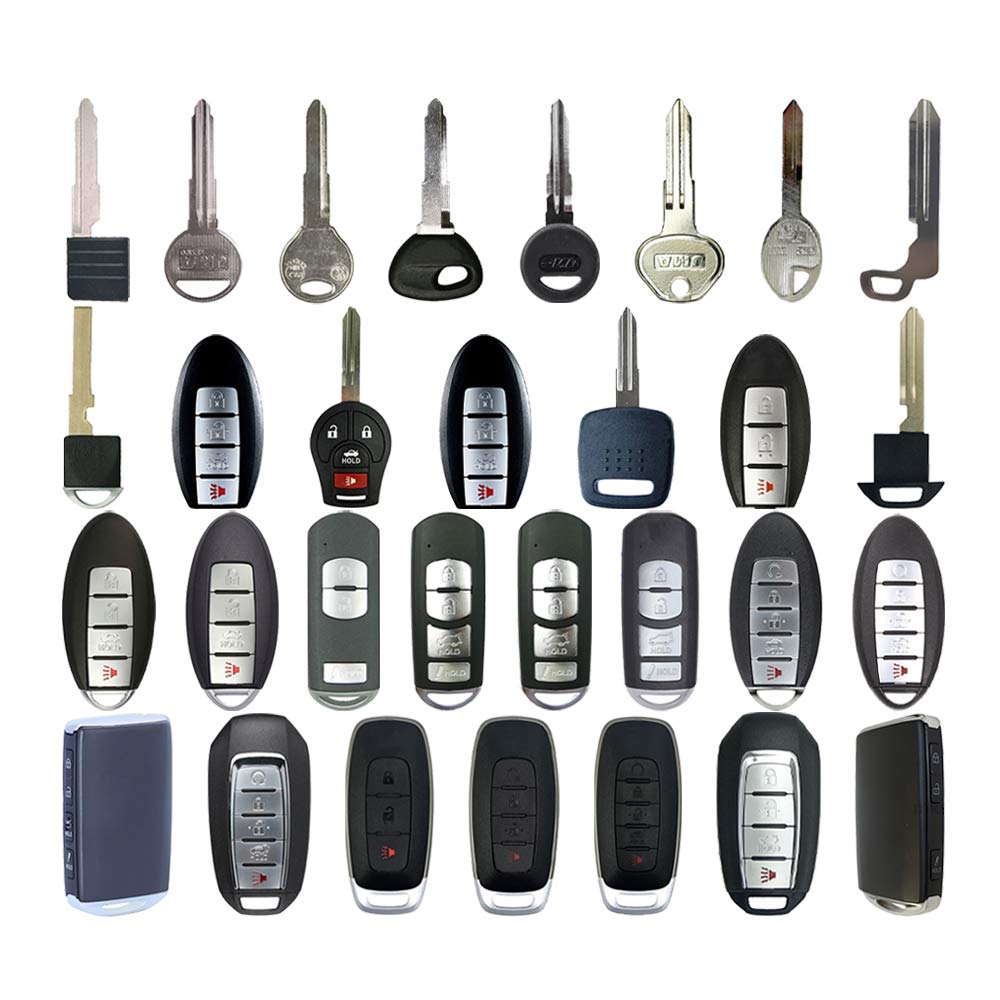 AKS KEYS Aftermarket Starter Pack with 30 Nissan Mazda Infiniti Remote ...