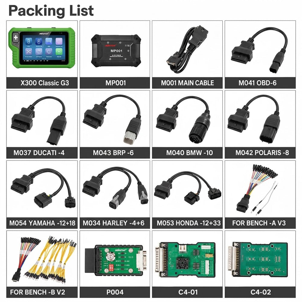 OBDSTAR Key Master G3 Full Immobilizer & ECU Flasher with Key Simulator (A1) and Moto IMMO Kit (A2) (2-Year Update)
