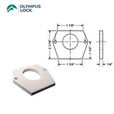OLYMPUS LOCK - WP725 - WP726 Spacers - Barrel Diameter Locks - Optional Thickness