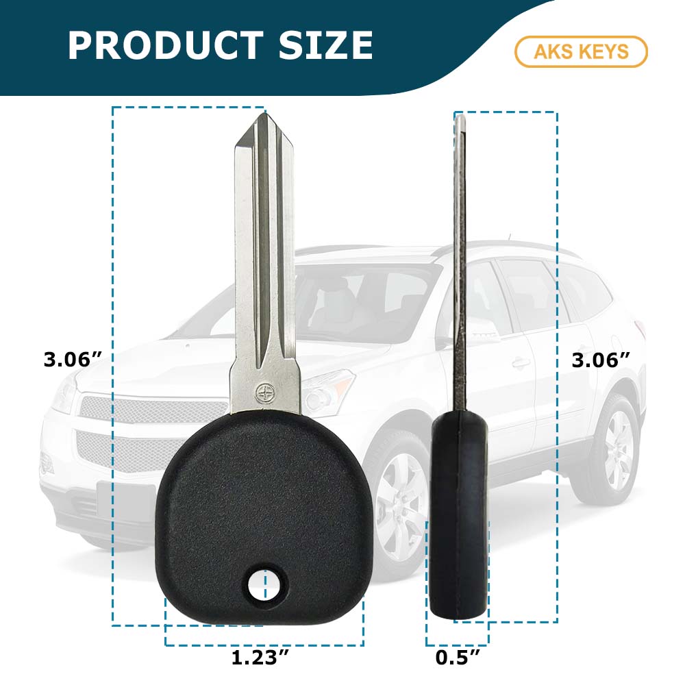 2005 - 2017 GM Transponder key - ID46 - Chip (Circle+) - Z Keyway - B111-PT (25 Pack)
