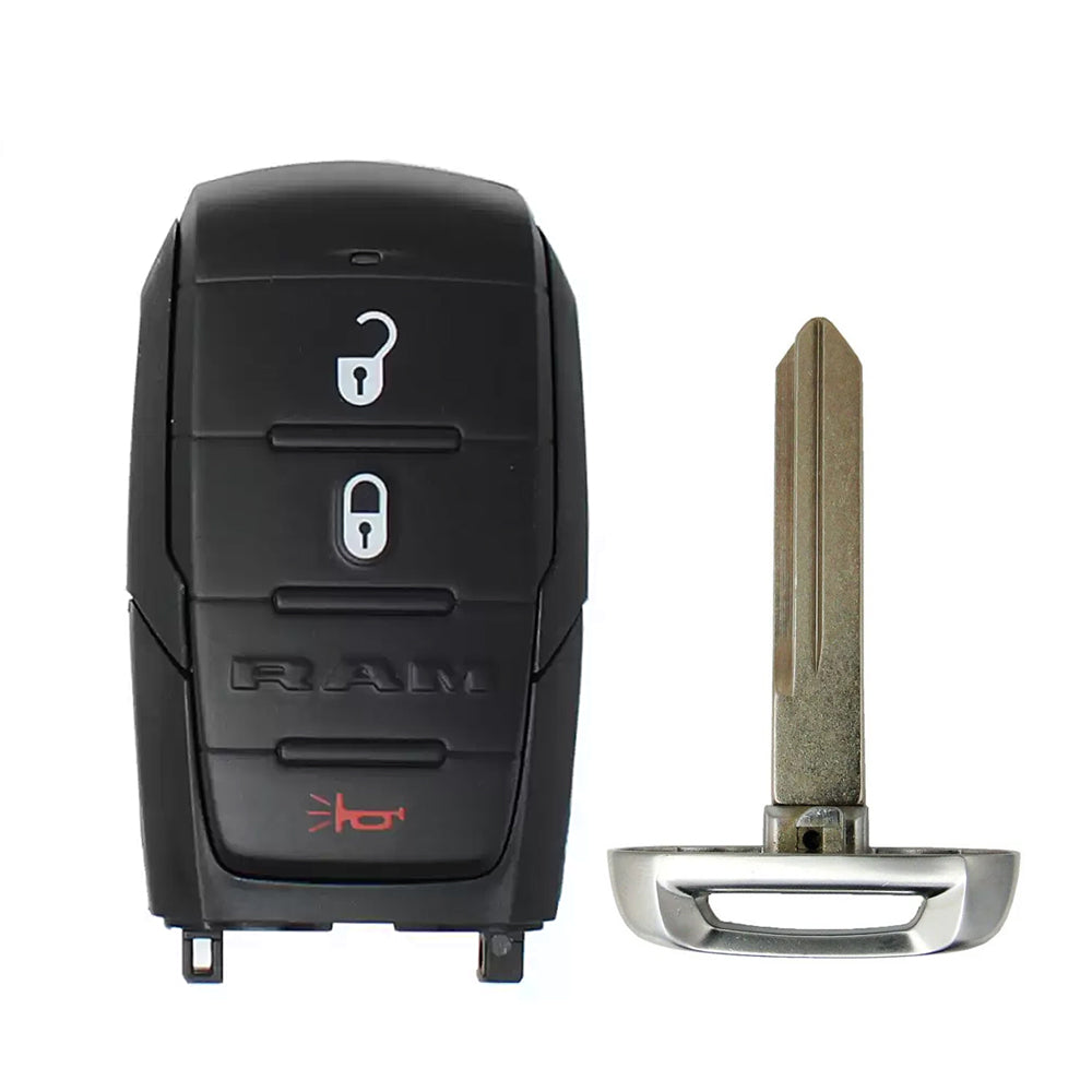 2021 RAM 1500 Smart Key 3B FCC# OHT-4882056 - Black Sides - OEM New