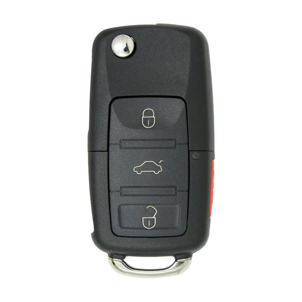 ILCO Aftermarket New Remote Flip Key Fob Compatible with  Volkswagen 1998 1999 2000 2001 2002 4B PART# 1J0959753T
