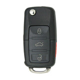 ILCO Aftermarket New Remote Flip Key Fob Compatible with  Volkswagen 1998 1999 2000 2001 2002 4B PART# 1J0959753T