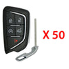 2020 - 2022 Cadillac Smart Key Shell 5B Compatible with FCC# YG0G20TB1 (50 Pack)