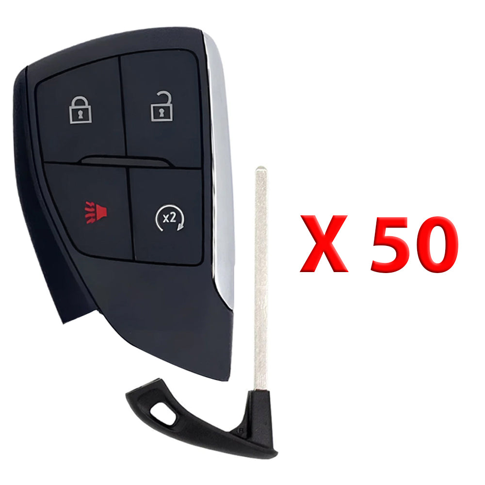 2022 - 2026 Chevrolet GMC Smart Key Shell 4B W/ Remote Start Compatible with FCC# YG0G21TB2 (50 Pack)