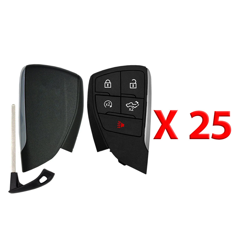 2023 - 2026 Chevrolet GMC Smart Key Shell 5B w/ Tailgate & Remote Start Compatible with FCC# YG0G21TB2 (25 Pack)