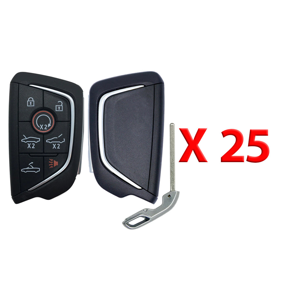 2020 - 2025 Chevrolet Corvette C8 Smart Key Shell 7B Compatible with FCC# YGOG20TB1 (25 Pack)