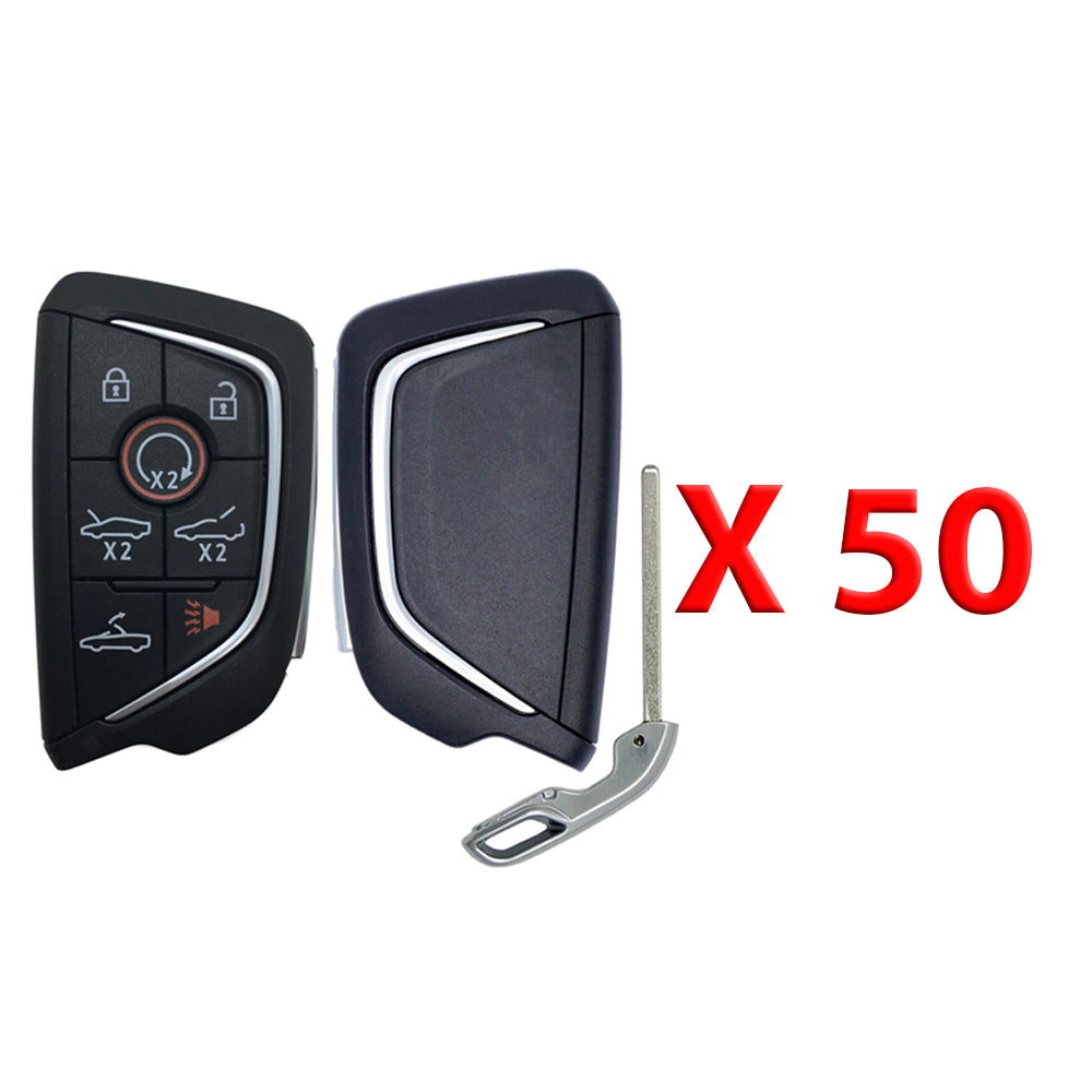 2020 - 2025 Chevrolet Corvette C8 Smart Key Shell 7B Compatible with FCC# YGOG20TB1 (50 Pack)
