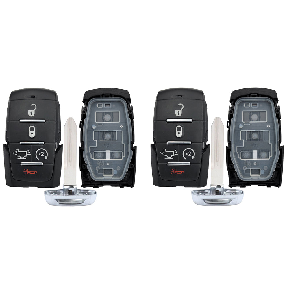 2019 - 2022 RAM 1500 Smart Key Shell 5B Fits for FCC# OHT-4882056 (2 Pack)