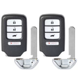 2016 - 2021 Honda HR-V Fit Smart Key Shell 4B Fits for FCC# KR5V1X (2 Pack)