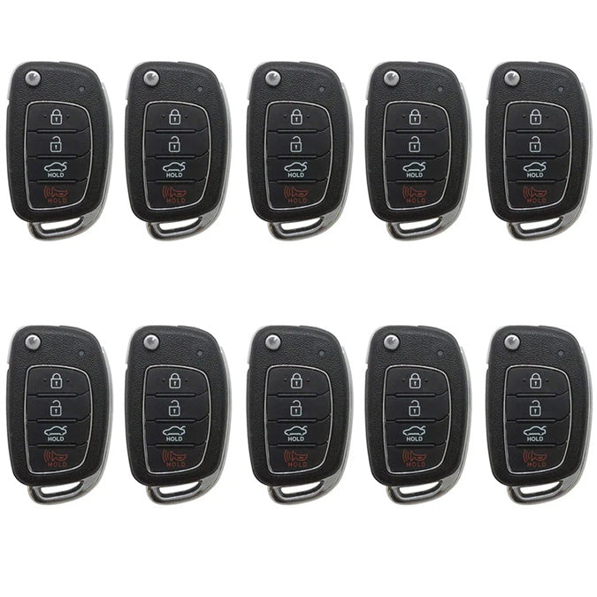 Hyundai Remote Head Flip Key Shell for FCC# TQ8-RKE-4F16 (10 Pack)