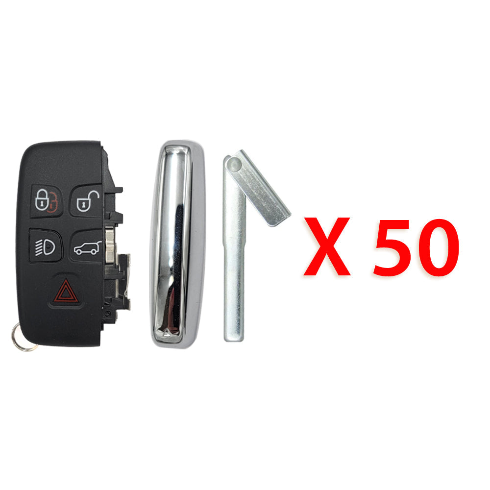 2011 - 2020 Jaguar Land Rover Smart Key Shell Case w/ Hatch 5 Buttons ...