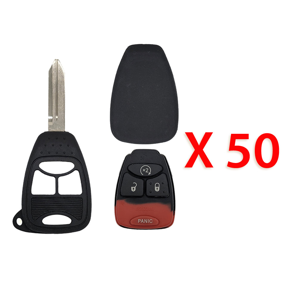 2007 - 2018 Dodge Jeep Key Fob Shell 4B SP (50 Pack)