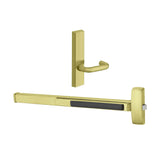 Sargent - 8874F - Rim Exit Devices with Electrified Trim - Wide Stile Pushpad - 12V - Fail Secure - Electrified Escutcheon Trim - 36" - Grade 1 - US03 (Bright Polished Brass)