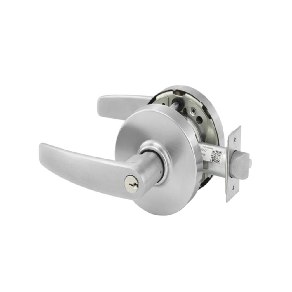 Sargent - 28-10G37 - Classroom Cylindrical Lock with 2-3/4 Backset and 4-7/8 ANSI Strike - B Lever - LA Keyway - US26D (Satin Chrome)