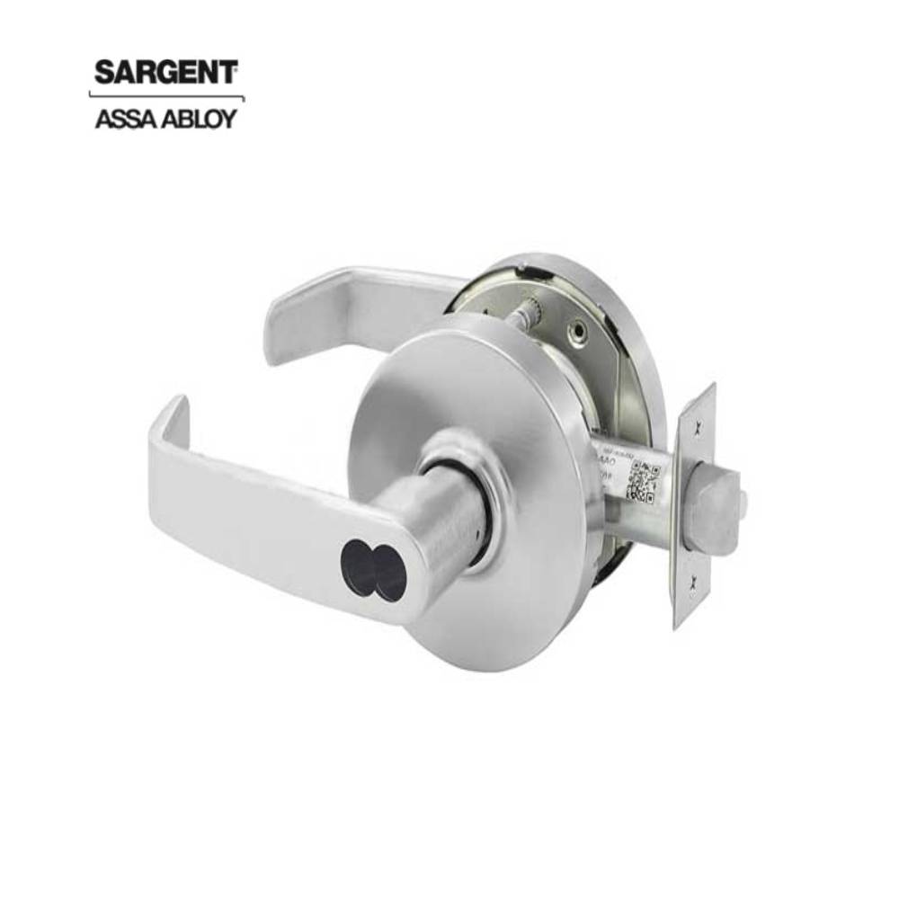 Sargent - 2870-10G05 - Entrance Cylindrical Lock with 2-3/4 Inch Backset and 4-7/8 Inch ANSI Strike - L Lever - SFIC Prep - Grade 1 - Optional Color