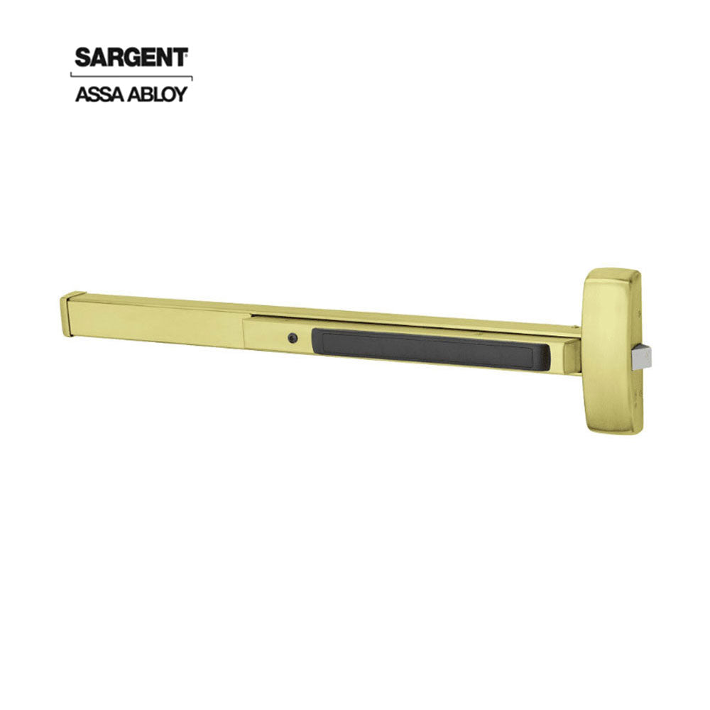 Sargent - 8810F - Multi-Function Rim Exit Devices - Wide Stile Pushpad - Exit Only - Flush End Cap, Hex Key Dogging - 36"- Grade 1