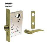 Sargent - 8204 - Storeroom Mortise Lock - Heavy Duty Standard Cylinder - LFIC - Keyed Alike - Escutcheon Trim Function - Grade 1 - US4 (Satin Brass, Clear Coated)