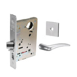 Sargent - 8237 - Classroom Mortise Lock - Heavy Duty Less Cylinder - LFIC - Key Code - Rose Trim Function - Grade 1 - WSP (White Suede Powder Coat)
