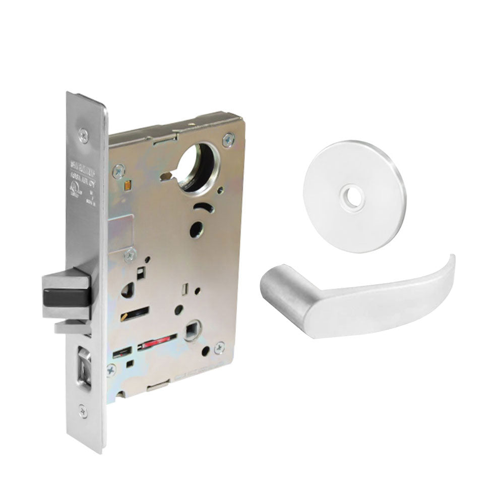 Sargent - 8237 - Classroom Mortise Lock - Heavy Duty Less Cylinder - LFIC - Keyed Different - Rose Trim Function - Grade 1 - WSP (White Suede Powder Coat)